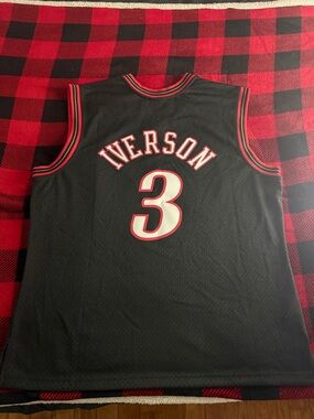 Philadelphia 76ers #3 Allen Iverson NBA Mitchell & Ness Hardwood Classics Jersey